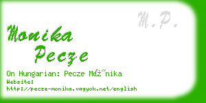 monika pecze business card